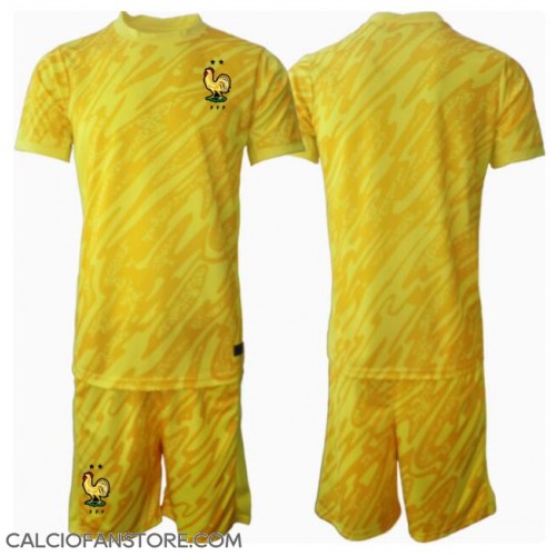 Maglia Calcio Francia Portiere Prima Divisa Bambino Europei 2024 Manica Corta (+ pantaloncini)